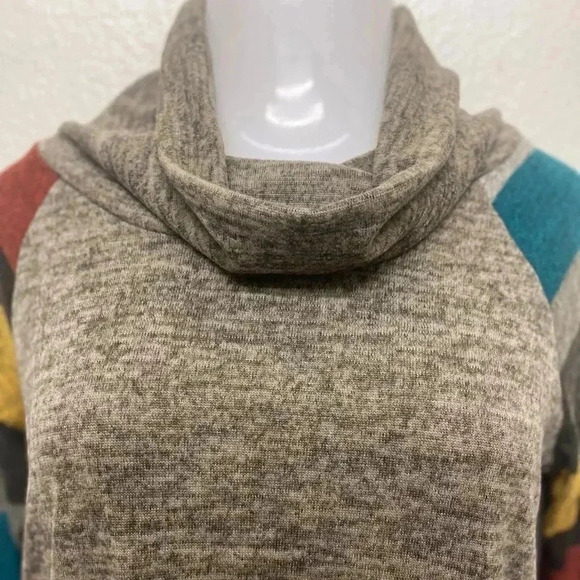 🆕Jardín Cowl Neck Comfy Stripes Sleeve Tunic S🆕 - Picture 5 of 9